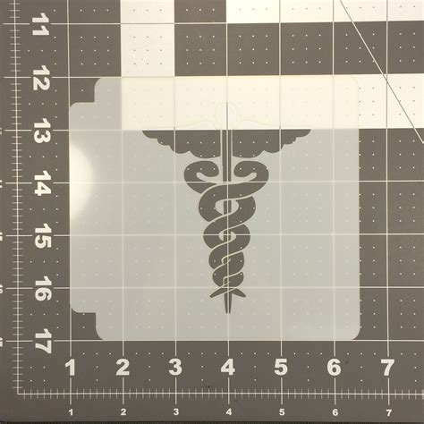 Stencils for Walls: Caduceus Stencil, 6.5 x 6.5 inch (L)